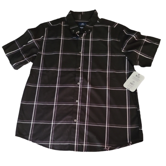 Black Casual Button Down Shirt NWT - Picture 2 of 3